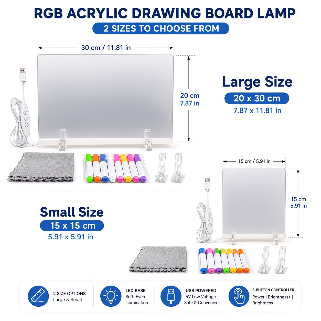 PIZARRA MAGICA LED, INCLUYE PLUMONES